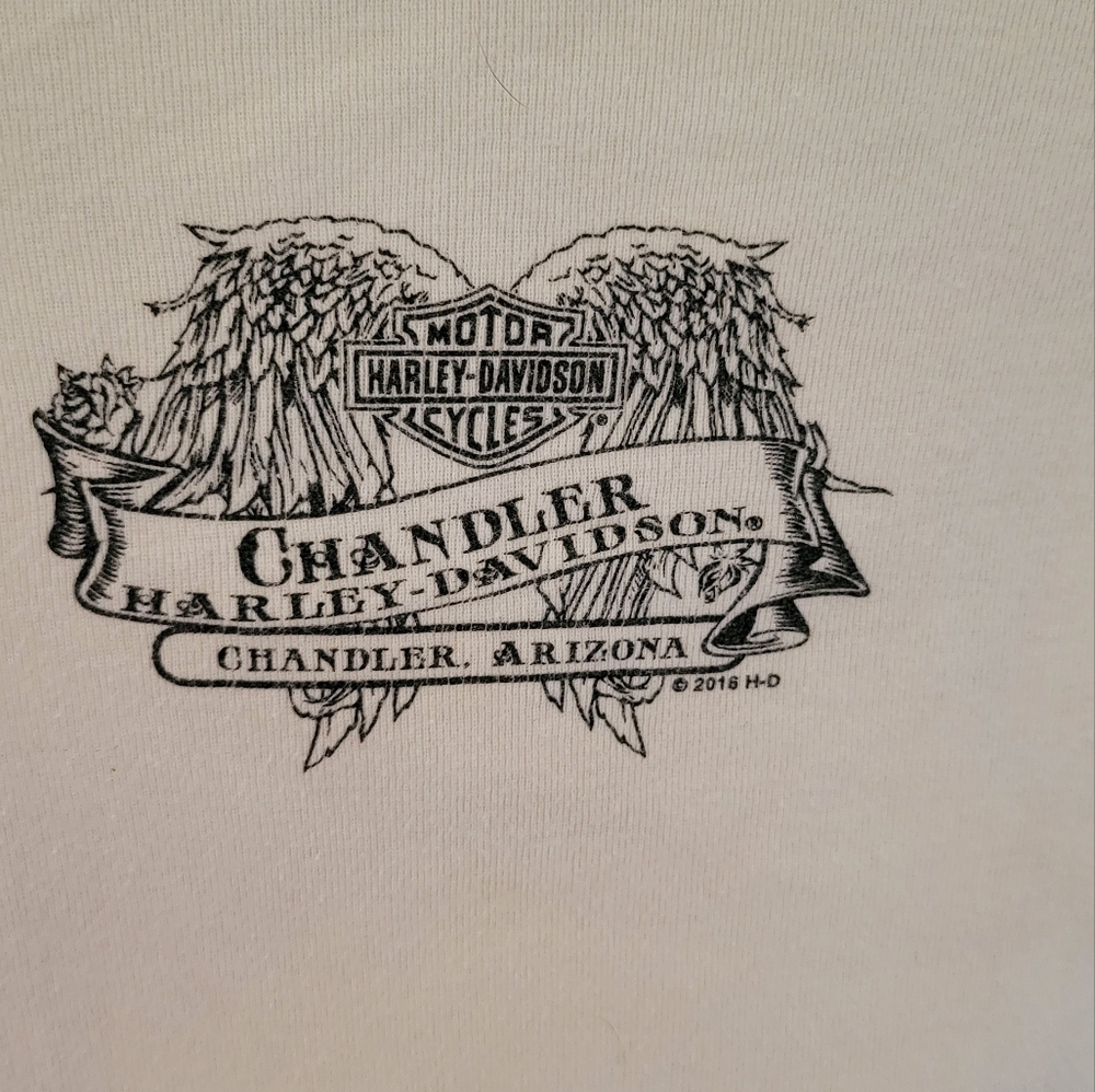 🤍 Harley-Davidson Women’s Off-White Long Sleeve Tee | Size Small - Picture 5 of 5